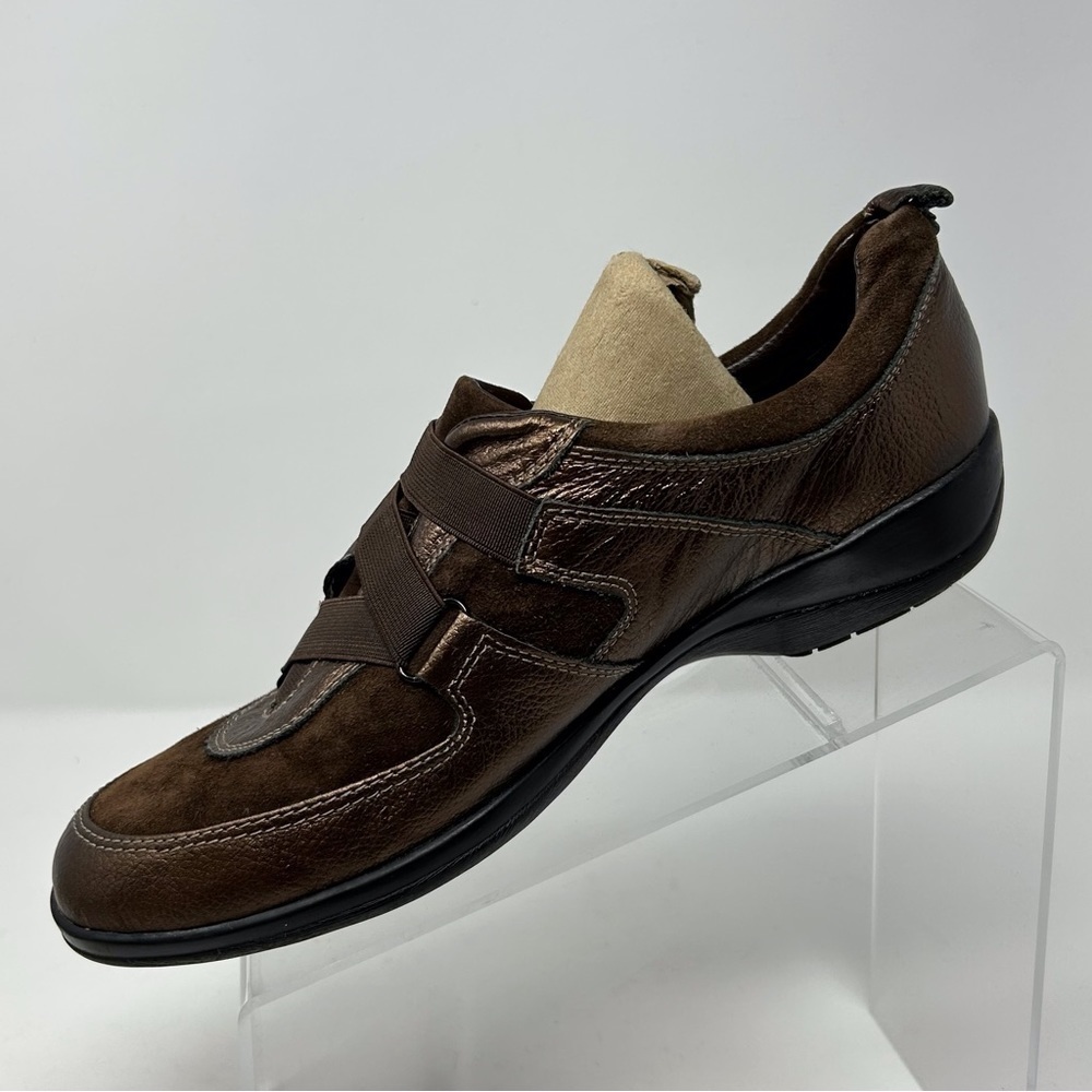 Softspots Alice Brown Leather Comfort Adjustable Walking Sneakers Size 10 - Picture 3 of 12